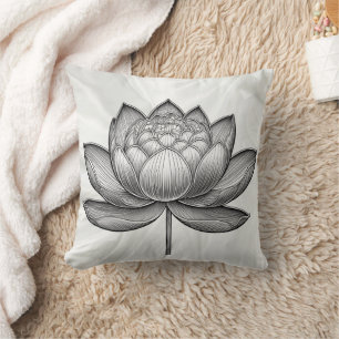 Lotus-Blume, Blume der Wasserlilie Kissen