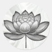 Lotus-Blume, Blume der Wasserlilie Runder Aufkleber (Vorderseite)