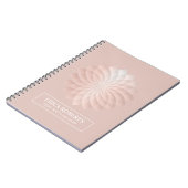 Lotus Blume Blush Rose Goldenes Yoga Notizblock (Linke Seite)