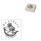 Lotus Blume Book Ex Libris Gummistempel (Stempel)