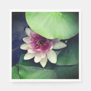 Lotus Blume Botanisches Fotobuch Napkin Serviette