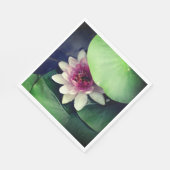 Lotus Blume Botanisches Fotobuch Napkin Serviette (Ecke)