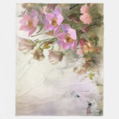 Lotus Blume Botanisches Wasser Fleecedecke (Vorderseite)