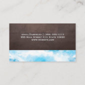 Lotus Blume | Braune Textur | Wolken im Himmel Visitenkarte (Rückseite)