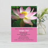 Lotus Blume Brautdusche Einladung (Stehend Vorderseite)