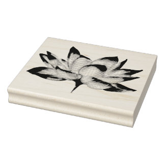 Lotus Blume | Briefmarke der Holzkunst Gummistempel
