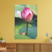 Lotus Blume bud, Hangzhou, Provinz Zhejiang Leinwanddruck (Insitu (Wohnzimmer))