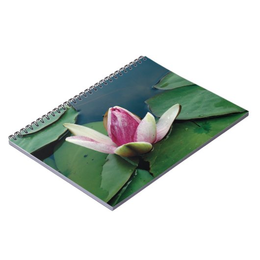 Lotus Blume Buddha Foto Notebook (80 Seiten B&W) Notizblock (Linke Seite)