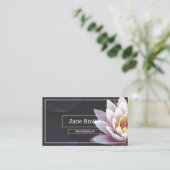 LOTUS BLUME BUSINESS CARD VISITENKARTE (Stehend Vorderseite)