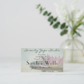 Lotus Blume Business Card Visitenkarte (Stehend Vorderseite)