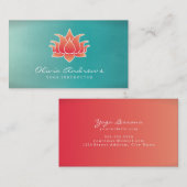 Lotus Blume Business Card Visitenkarte (Vorne/Hinten)