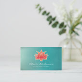 Lotus Blume Business Card Visitenkarte (Stehend Vorderseite)