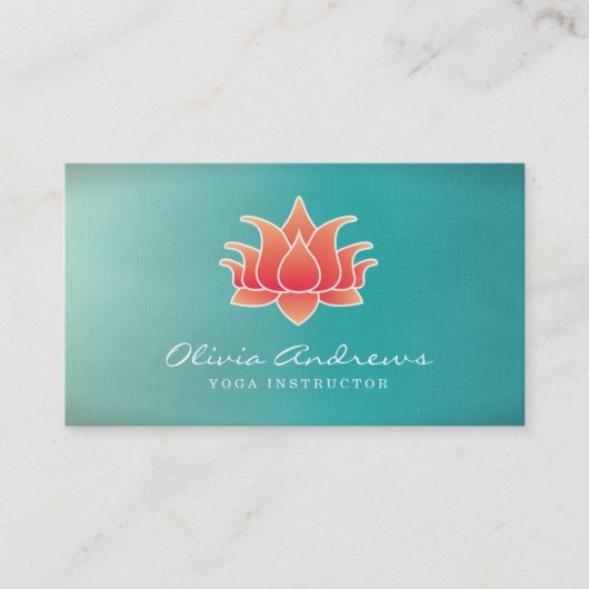 Lotus Blume Business Card Visitenkarte (Vorderseite)