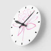 Lotus Blume Calligraphy Runde Wanduhr (Winkel)