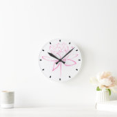 Lotus Blume Calligraphy Runde Wanduhr (Zuhause)
