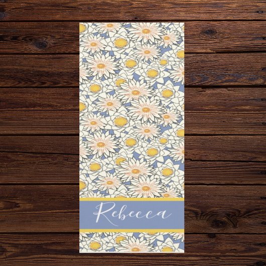 Lotus Blume Calming Blue Monogram Name Yoga Mats Yogamatte