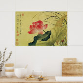 Lotus Blume Chinesisch Fine Art Poster (Küche)