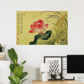 Lotus Blume Chinesisch Fine Art Poster (Heimbüro)