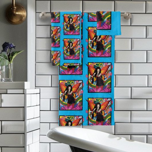 Lotus Blume Chinesischer Wasserdrache Badhandtuch Set