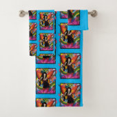 Lotus Blume Chinesischer Wasserdrache Badhandtuch Set (Insitu)