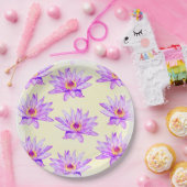 Lotus-Blume-Creme Pappteller (Party)