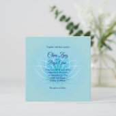 Lotus Blume Custom Wedding Einladung (Stehend Vorderseite)