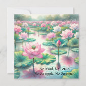Lotus-Blume Dankeskarte (Vorderseite)