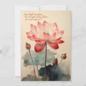 Lotus Blume Dankeskarte (Vorderseite)