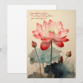 Lotus Blume Dankeskarte (Vorne/Hinten)