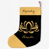 Lotus Blume Delta Yoga Namaste Kleiner Weihnachtsstrumpf (Rückseite)