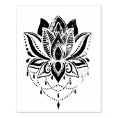 Lotus Blume Design 1 Gummi Briefmarke Gummistempel (Prägung)