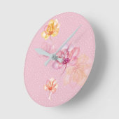 Lotus Blume Design Runde Wanduhr (Winkel)