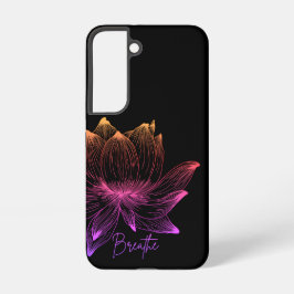 Lotus Blume Design Yoga Meditation Liebe Schwarz Samsung Galaxy Hülle
