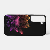 Lotus Blume Design Yoga Meditation Liebe Schwarz Samsung Galaxy Hülle (Rückseite (Horizontal))