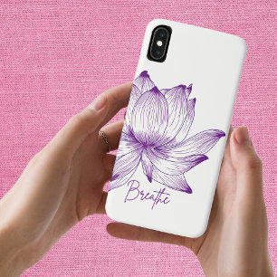 Lotus Blume Design Yoga Medizin Liebhaber Lila Case-Mate iPhone Hülle