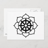 Lotus Blume Dharma Wheel Postkarte (Vorne/Hinten)