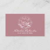 Lotus Blume Dusty Rose Yoga Instructor Visitenkarte (Vorderseite)