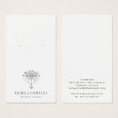 Lotus Blume Earring Juwelier Display Cards (Vorne & Hinten)