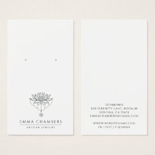 Lotus Blume Earring Juwelier Display Cards