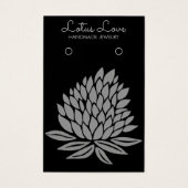 Lotus Blume Earring Necklace Juwelier Display Card (Vorderseite)