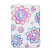 Lotus Blume Einfach farbenfroh rosa Pastellgrün Badematte (Vorderseite Vertikal)