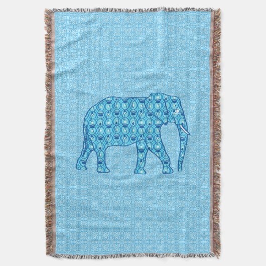Lotus Blume Elefant - Türkis Decke (Vorderseite Vertikal)