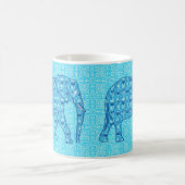 Lotus Blume Elefant - Türkis Kaffeetasse (Mittel)