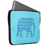 Lotus Blume Elefant - Türkis Laptopschutzhülle (Vorne Rechts)