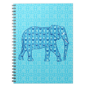 Lotus Blume Elefant - Türkis Notizblock