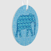 Lotus Blume Elefant - Türkis Ornament (Vorderseite)