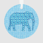 Lotus Blume Elefant - Türkis Ornament (Rückseite)