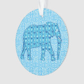 Lotus Blume Elefant - Türkis Ornament (Vorderseite)