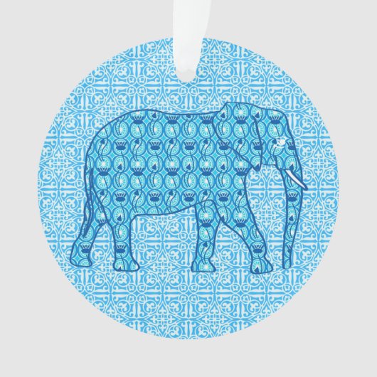 Lotus Blume Elefant - Türkis Ornament (Vorderseite)