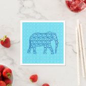 Lotus Blume Elefant - Türkis Serviette (Beispiel)